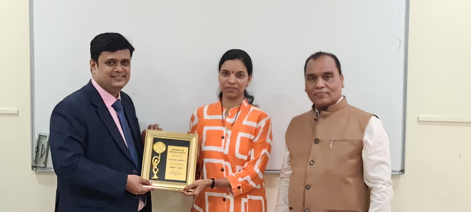 Being felicitated with MDRT achievement