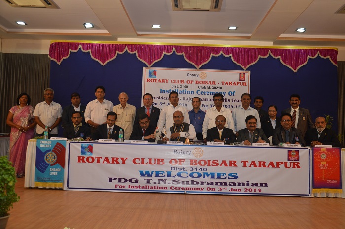 Installed as President of Rotary Club of Boisar-Tarapur 2014-15